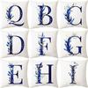 Синяя наволочка с буквенным принтом для дома, гостиной, дивана, автомобиля, спальни, декоративная наволочка, наволочка