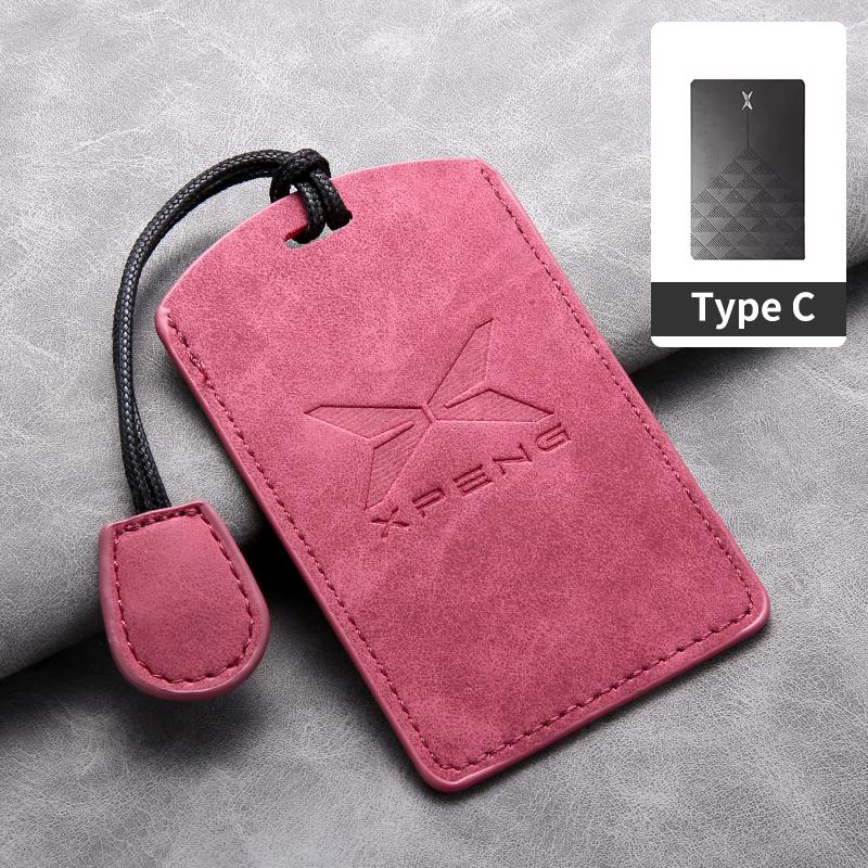 Sheepskin Leather Car NFC Card Key Case Cover Holder Protector Shell for Xiaopeng Xpeng P7 P5 Buckle G9 G3 G3i Auto Accessories