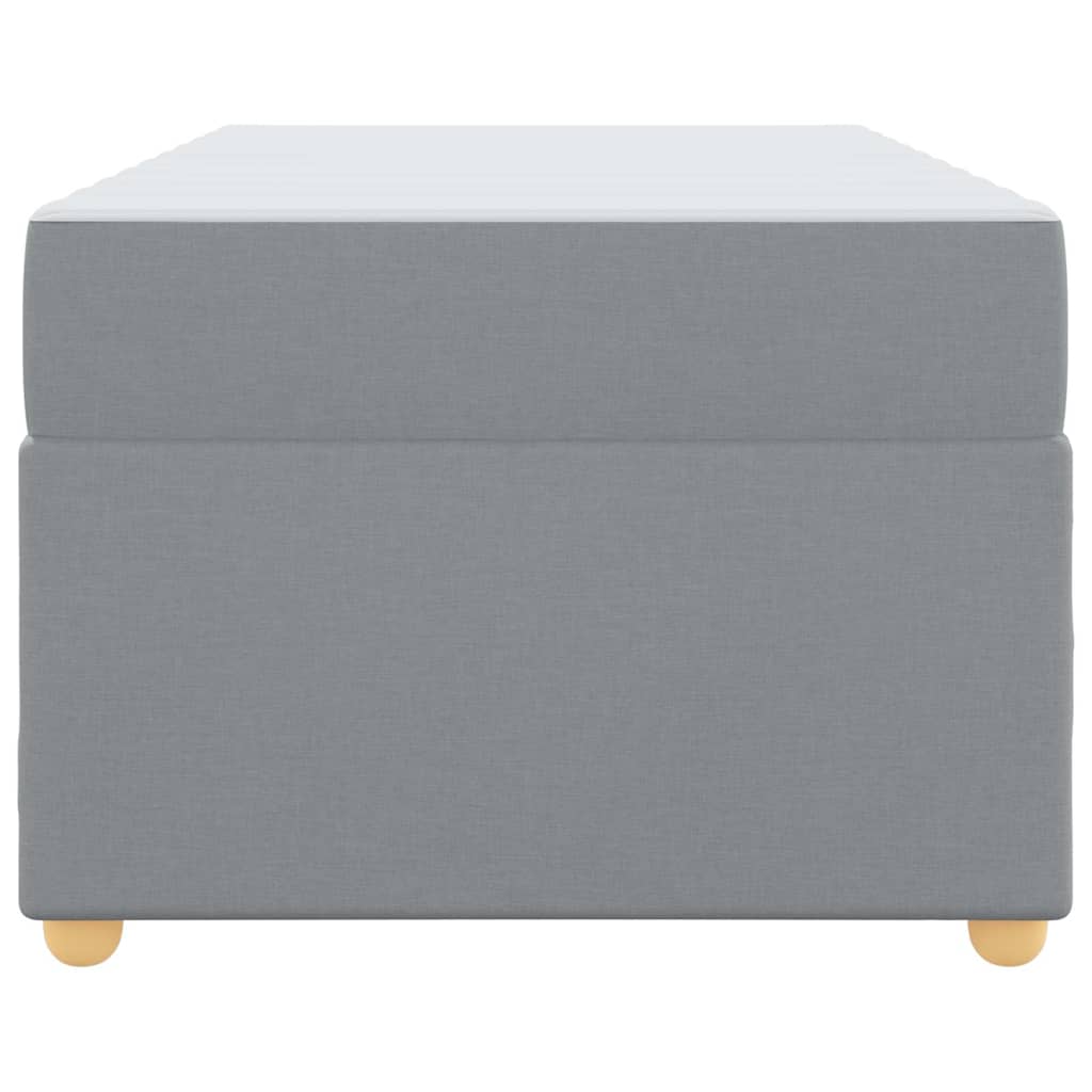 Bed Frame with Mattress Light Grey 80 x 200 cm Fabric