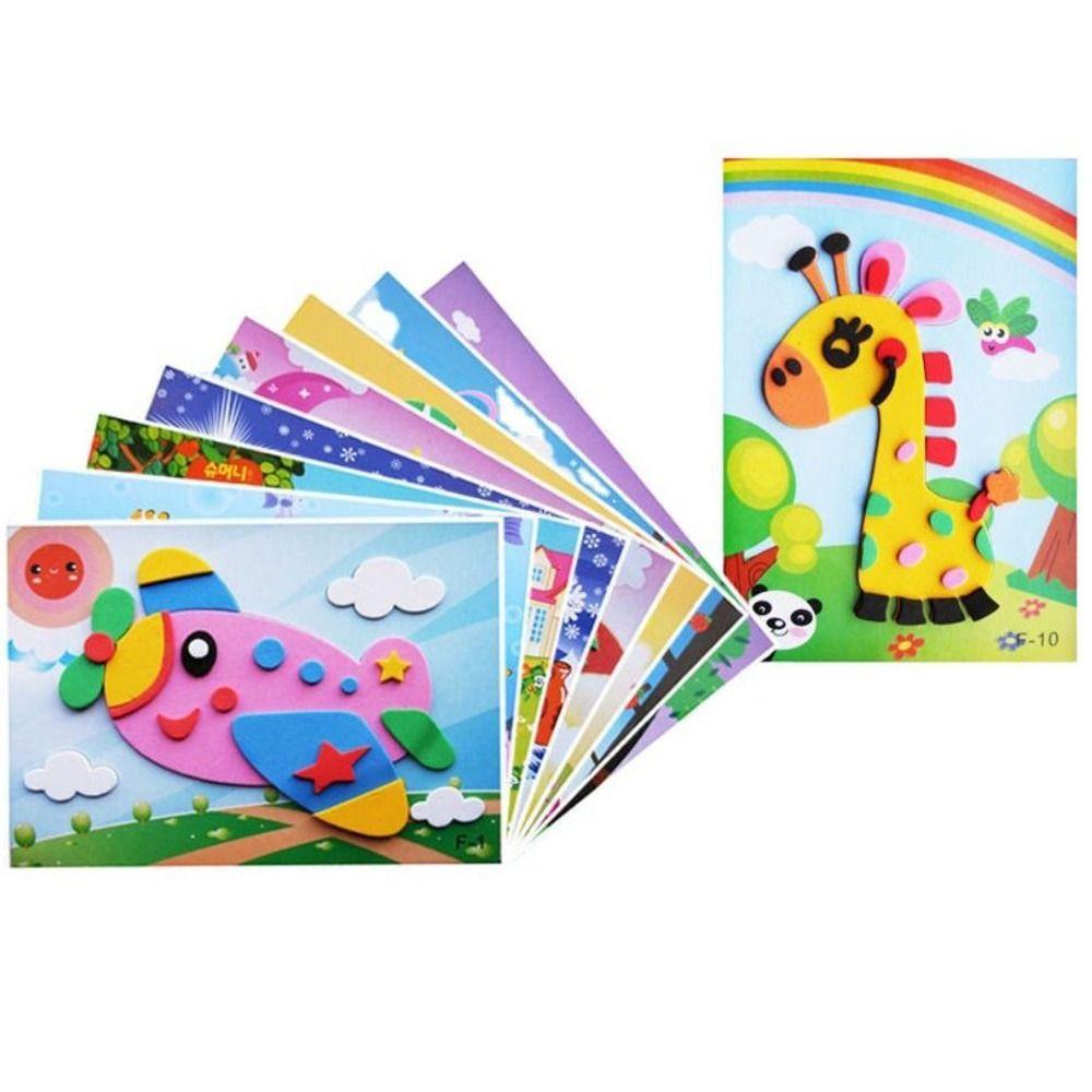 10PCS Handmade DIY EVA Foam Sticker Toy EVA Foam Educational Toys Toys for Children