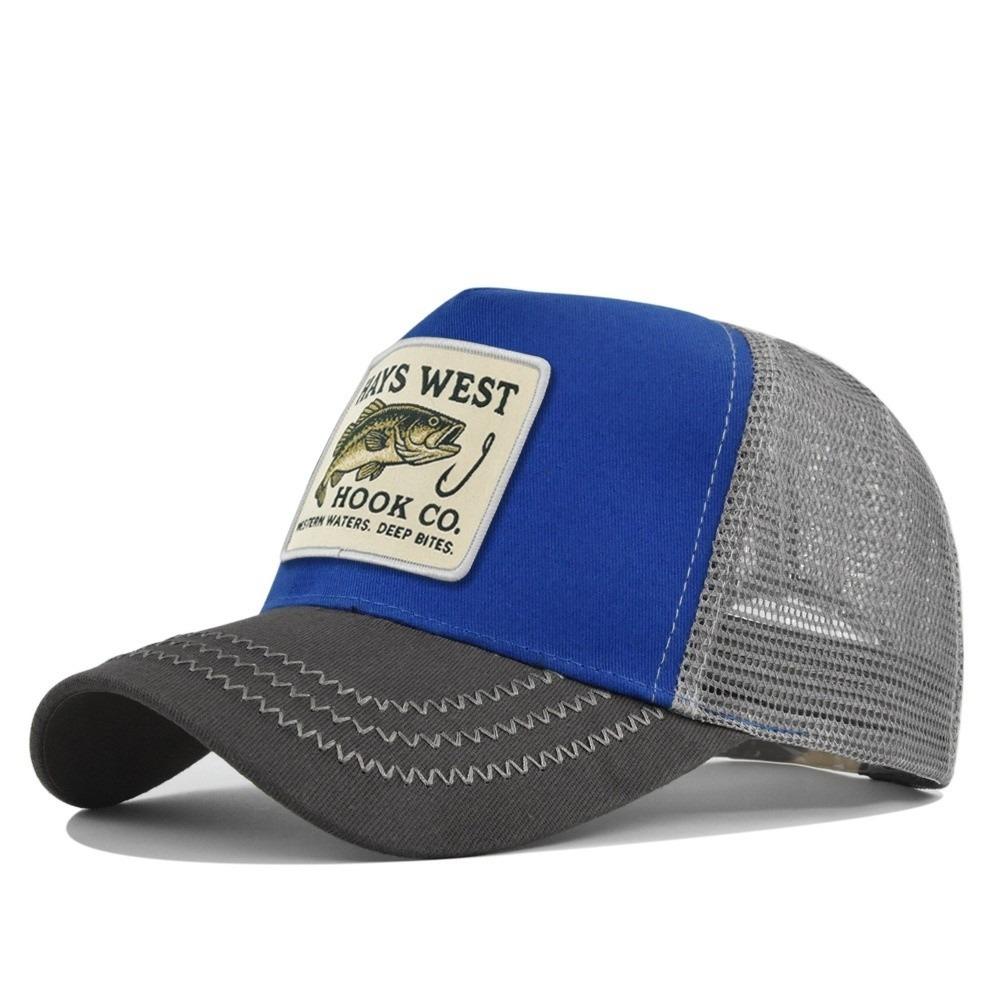 High Quality Outdoor Fishing Snapback Embroidery Design Mesh Hat Fishing Trips