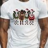 2026 New Christmas Cow Graphic TShirt Farm Holiday Theme Unisex Oversized Breathable Cotton Black Short Sleeve Streetwear Tee