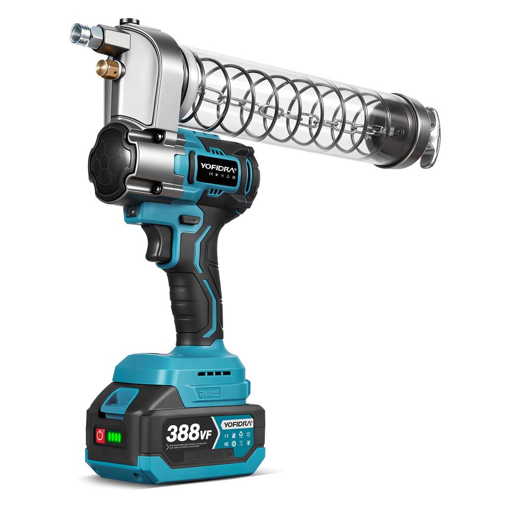 Yofidra Электрический шприц для смазки 15000PSI 103 МПа, Машина для впрыска смазочного масла высокого давления, Шприц для смазки для аккумулятора Makita 18 В, Тип штифта