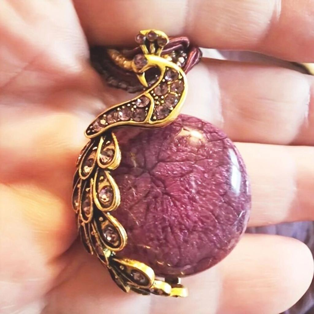 Ожерелье с подвеской в ​​стиле ретро в богемном стиле, инкрустированное искусственными кристаллами и стразами, модное ожерелье для женщин, идеальный аксессуар для повседневного ношения