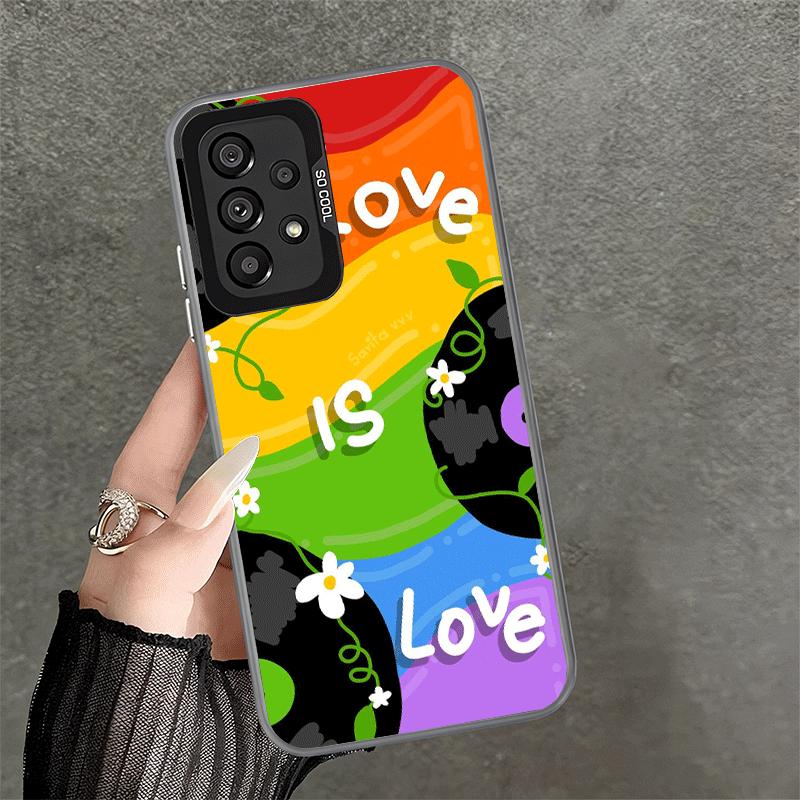 LGBT Rainbow Love Is Love Soft Phone Case for Samsung A17 A16 A15 A14 A13 A57 A56 A55 A54 A53 A37 A36 A35 A34 A33 A26 A25 A24 A2