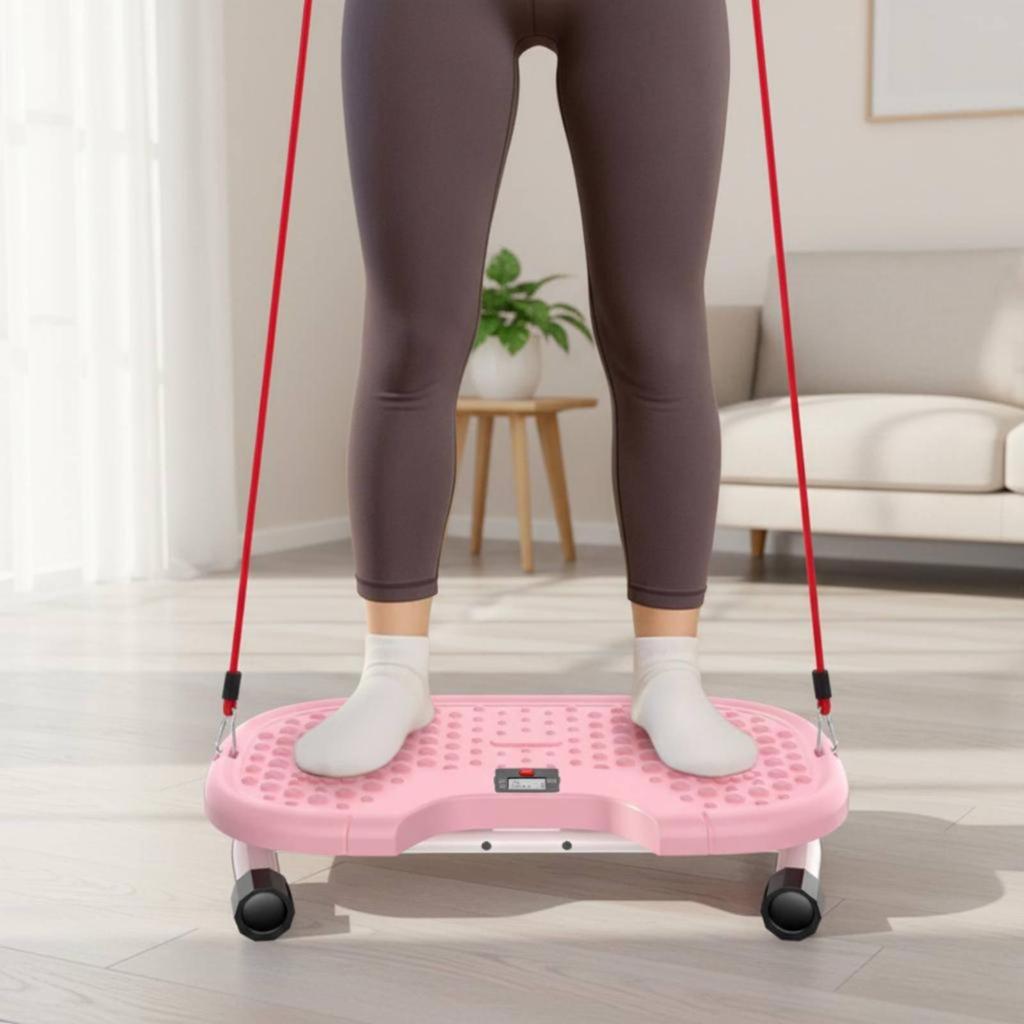 Waist Twisting Machine Quiet Function Pedal Twist Board with Elastic Bands