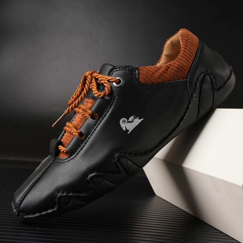 Модная повседневная обувь для мужчин, кожаные кроссовки, легкие туфли на плоской подошве для вождения, удобные мокасины для мужчин, новинка 2024 г.