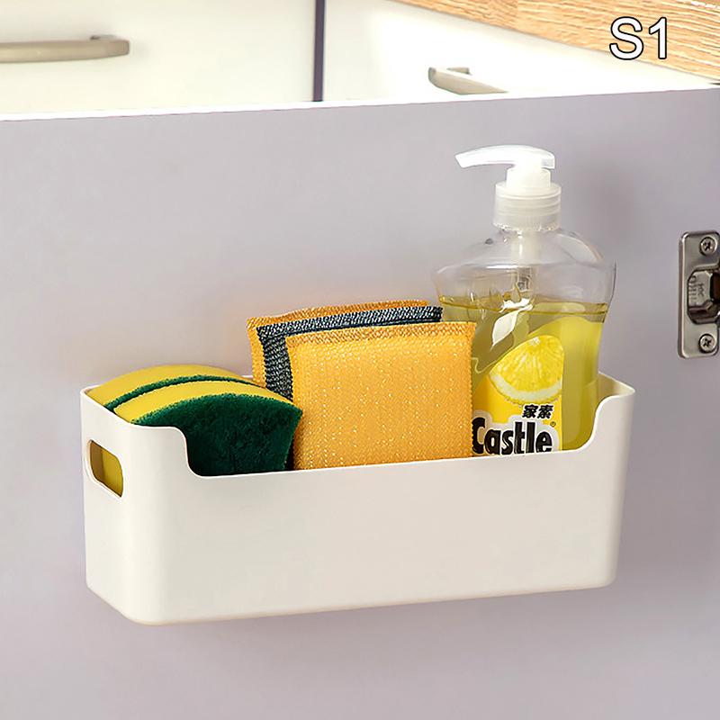 Внутренняя коробка для хранения на дверце кухонного шкафа, настенная, неперфорированная, внутренняя, с липкой пленкой, вешалка для хранения в ванной комнате