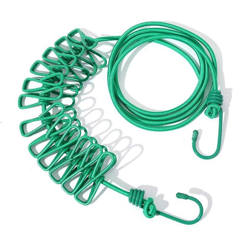 Портативная ветрозащитная дорожная бельевая веревка для использования в помещении и на улице