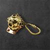 Brass Diving Helmet Keychain: Nautical Scuba Diver Keyring