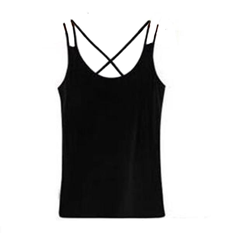 Women's Crisscross Back Cami Tank Top, U-Neck Slim Fit Sleeveless Camisole