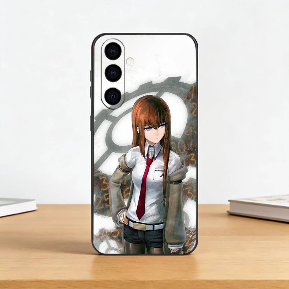 Чехол для телефона с аниме Steins Gate для Samsung Galaxy A73, A72, A71, A70, A53, A52, A51, Мягкий силиконовый черный чехол