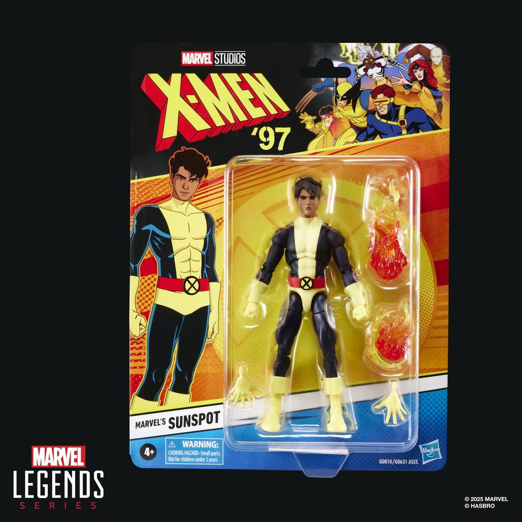 Marvel Legends Series X-Men '97 Sunspot 6-Inch Action Figure Collectible Toy with 4 Accessories Hasbro