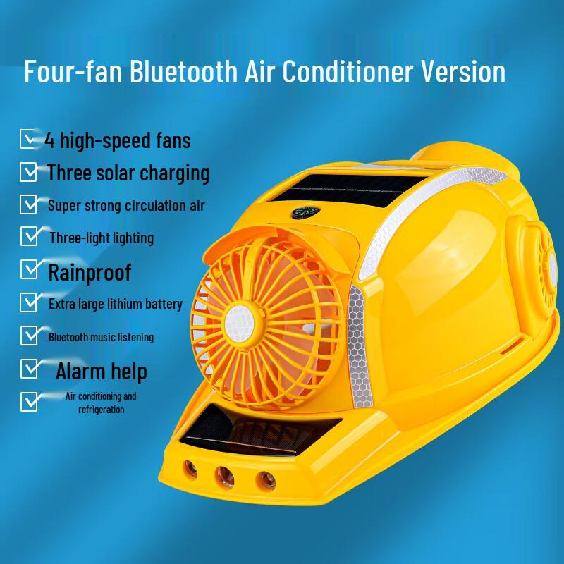 NLNTL Smart Cooling Safety Helmet with Four Fans