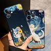 Милый мультяшный кот Чехол для телефона для Apple iPhone 17 Pro Max 13 11 14 16 Air 12 15 Pro 7 8 XR XS MAX