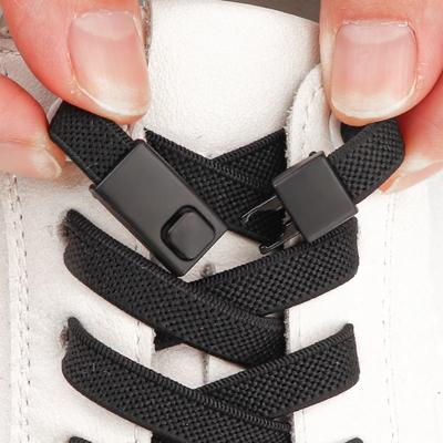 8 ММ 2025 Шнурки без завязывания Зажимной фиксатор Вставные Фиксированные шнурки без завязывания Эластичные шнурки Кроссовки Детские Взрослые Плоские шнурки для обуви