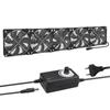 120mm Computer Fan with AC Plug Big Airflow Fans with 100V 240V Speed Controller for Server Cooling Cabinet Ventilation