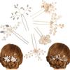 Crystal Jewelry Accessories Wedding Bridesmaid Tiara Hairpins Bridal Clips Pearl Hair Pin