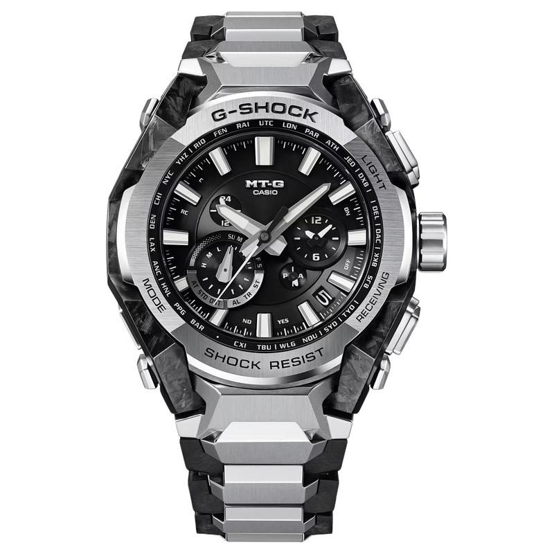 Casio Серия MT-G водонепроницаемость 200 метров Bluetooth-связь солнечная Кварцевый композитный материал ремешка мужские часы черный циферблат MTG-B4000D-1AJF