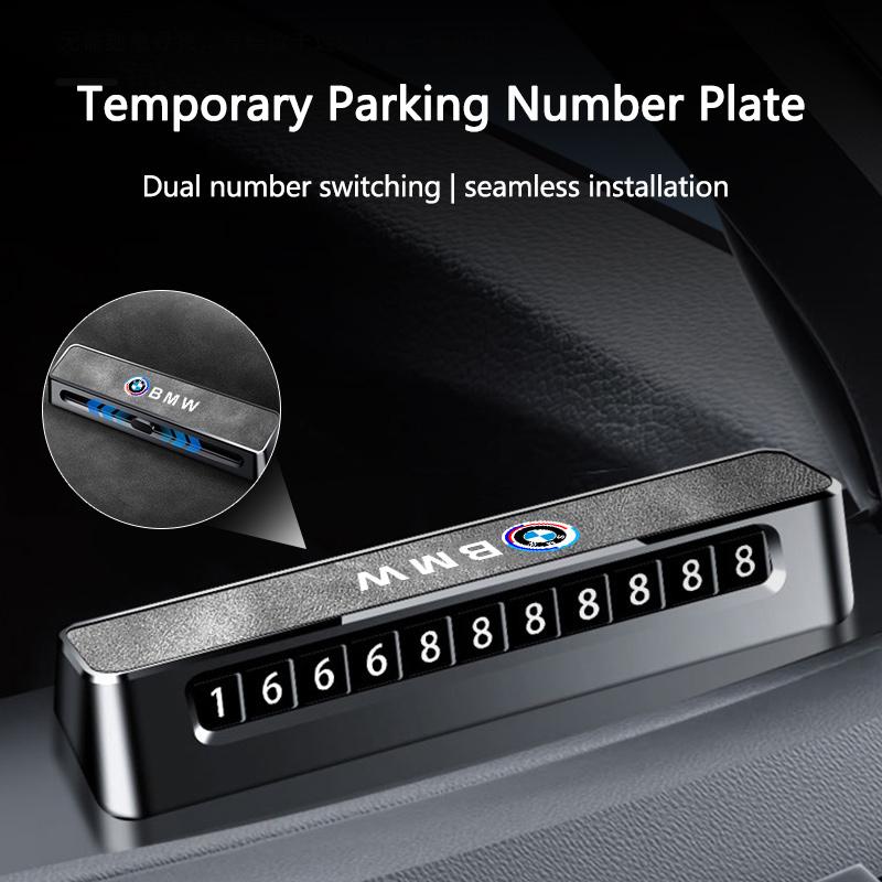 Hidden Car Styling Temporary Parking Card Plate Telephone Number For BMW M Performance E90 E92 E60 E70 E71 F20 F21 F44 F36 F07 gjbf54