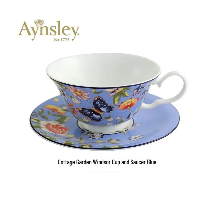 AYNSLEY Набор из кофейной чашки и блюдца Cottage Garden Windsor Blue
