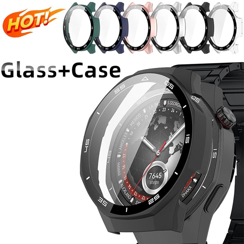 Чехол для Huawei Watch GT 5/GT5 Pro 46 мм Защитное стекло для экрана и Жесткий ПК Защитный бампер Huawei GT5 Чехол Аксессуары