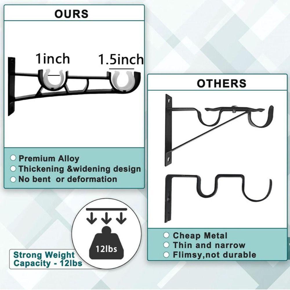 Черные держатели для карнизов для штор из алюминиевого сплава, настенные вешалки для штор, ванная комната
