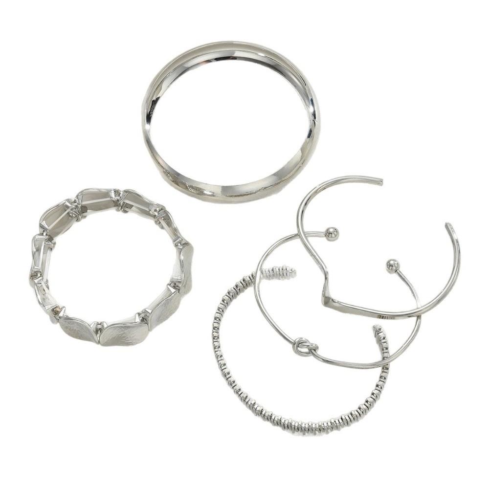 5Pcs/Set Gold Color Knot Cuff Bracelets Metal Women's Hand Bracelet  Jewelry Gifts