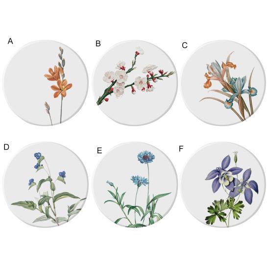 Стильная подставка для чашек с цветочным принтом, элегантный дизайн, теплоизоляция, водопоглощающий обеденный стол, круглый универсальный коврик для столовых приборов