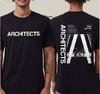 Даты весеннего тура Architects по ЕС 2025 года. Футболка унисекс с двусторонним принтом.