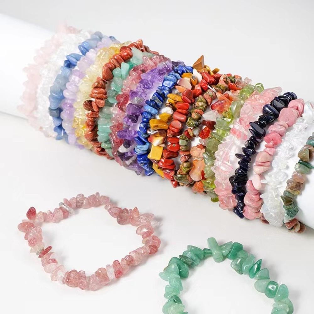 Stretch Band Irregular Stone Bracelets Adjustable Wrap Charm Hand Chain Jewelry