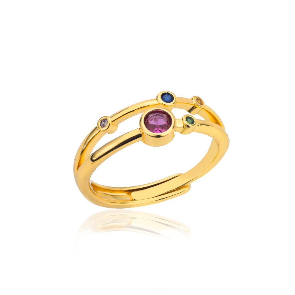 Pinky Zircon Ring for Women Stainless Steel Gold Ring Trend Couple Waterproof Aesthetic Wedding y2k Jewelry anillos