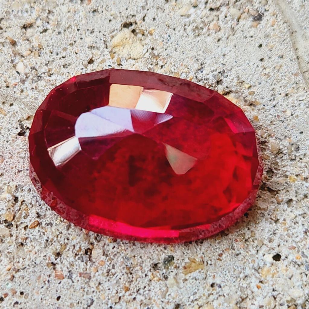 82.00Ct Natural Mozambique Red Ruby Oval Cut Certified Loose Gemstone
