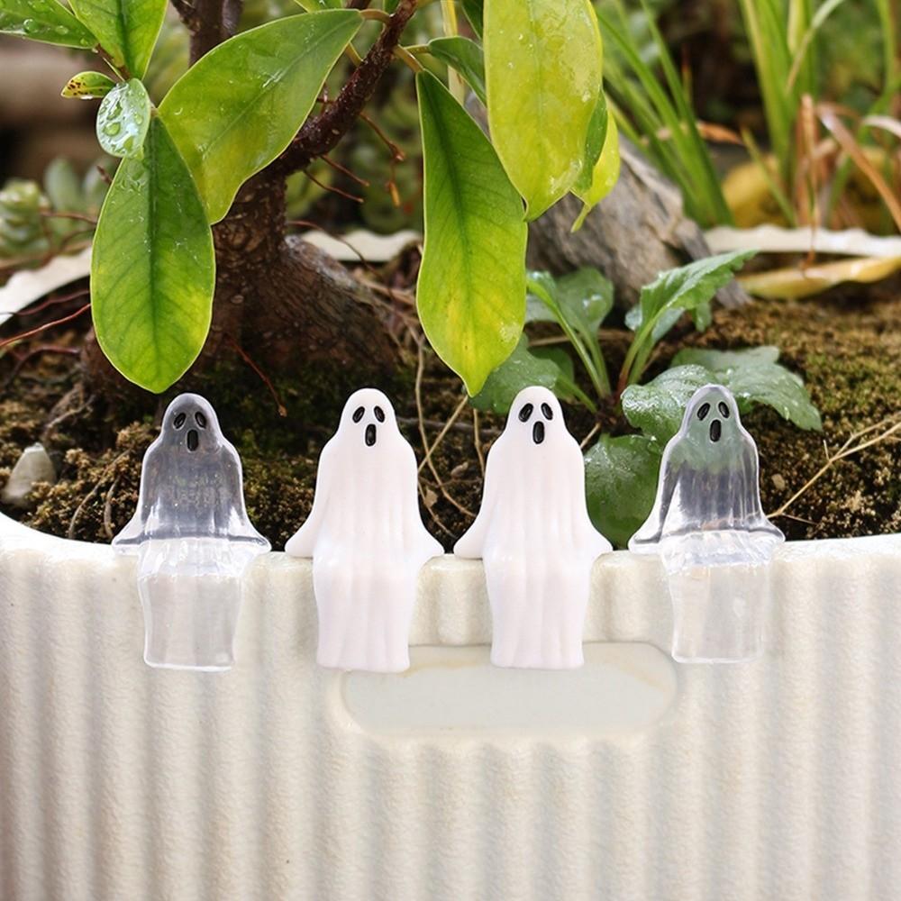 20pcs Cute Halloween Ghost Decoration Sitting Pose Ghost Statue Decorations Desktop Decoration