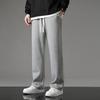 Мужские весенние брюки, мужские широкие спортивные брюки с эластичной талией и завязками на шнурке, с карманами для повседневной носки, повседневные спортивные брюки на осень