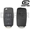 Key Crafters 1J0959753N 315/433MHz ID48 CHIP Remote Car Key For VW Volk Swagen Caddy Passat Golf Tiguan Touran 1J0959753AH/DA/DJ