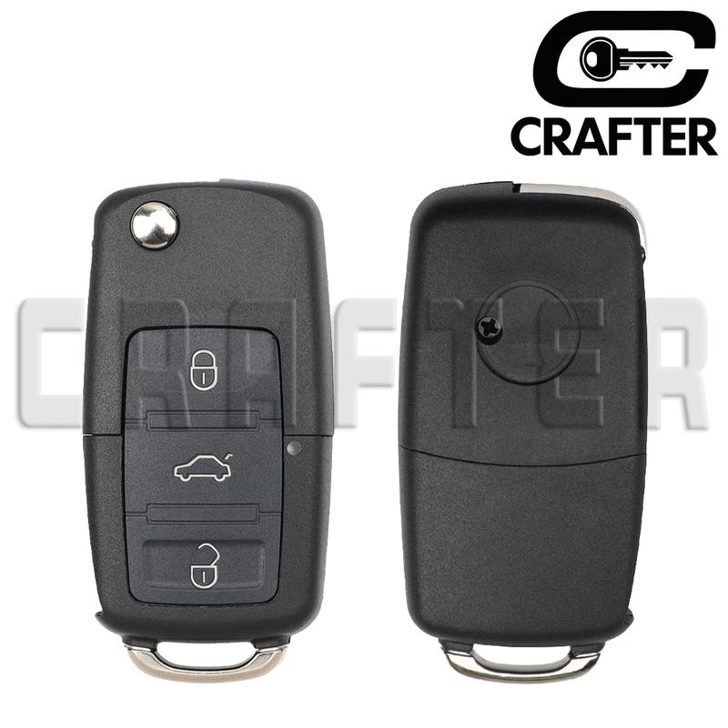 Key Crafters 1J0959753N 315/433MHz ID48 CHIP Remote Car Key For VW Volk Swagen Caddy Passat Golf Tiguan Touran 1J0959753AH/DA/DJ