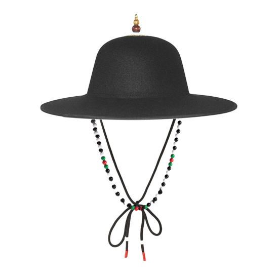 Черная шляпа от солнца Традиционная шляпа костюма летучей рыбы Широкие поля Защита от УФ-лучей Рыбалка Идол Косплей Кепка Головной убор