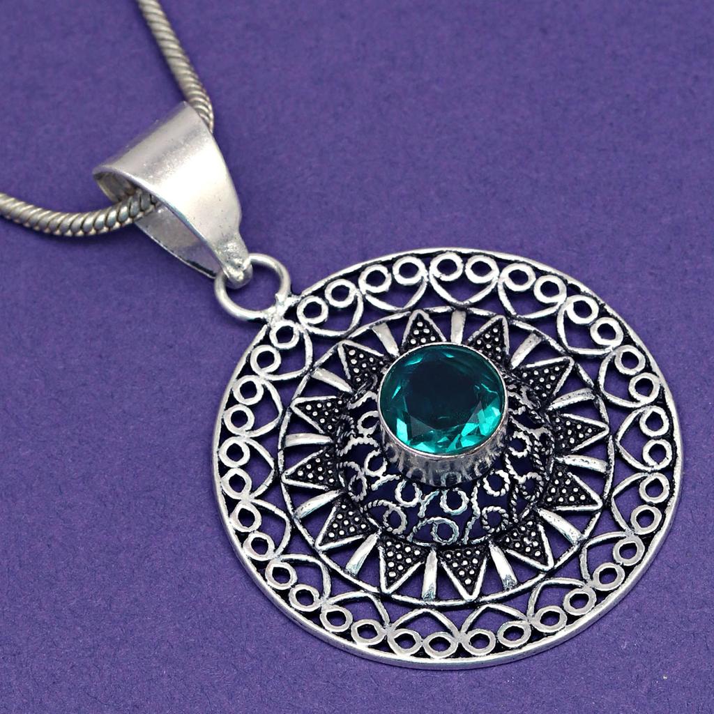 Серьги-гвоздики из стерлингового золота с голубым топазом и драгоценными камнями в лондонском стиле