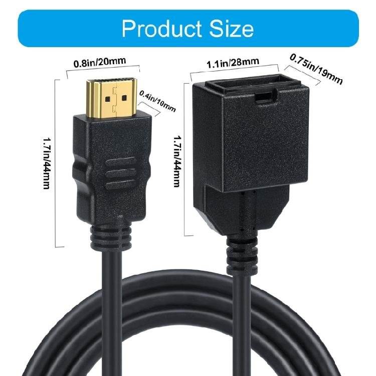 Высокоскоростной удлинитель Hdmis Четкий 1080p Удлинитель Hdmis Поддержка Ethernet 1,5 м Прочная конструкция для автомобильных устройств