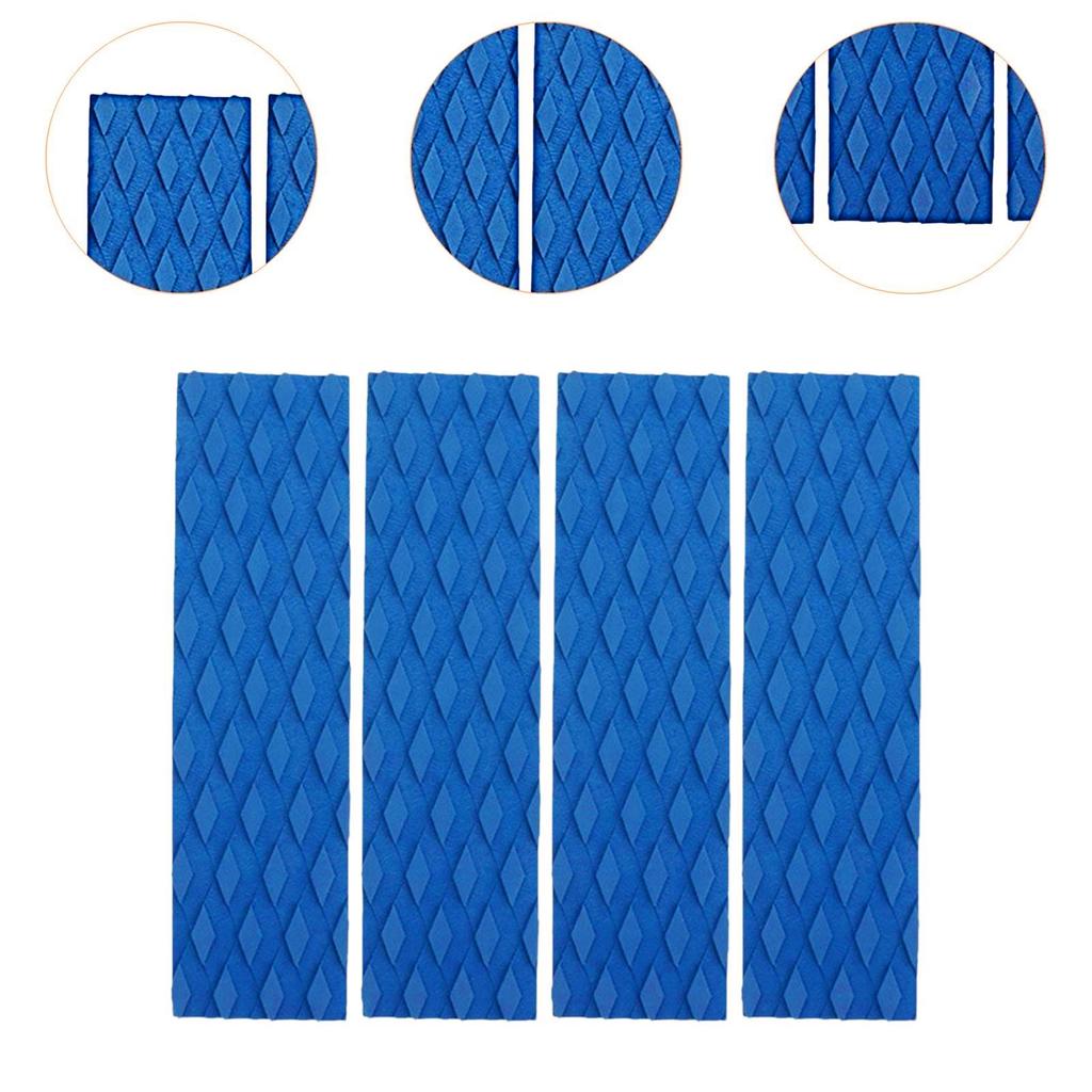 4 шт. Коврики для сцепления с доской для серфинга, Коврики для сцепления с декой доски для серфинга, Нескользящий коврик для деки, Замена, Аксессуар для серфинга
