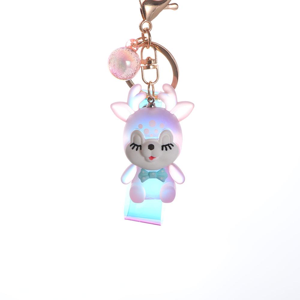 Creative Bag Pendant Deer Led Elk Keychain Flashlight Keychain Key Lanyard Car Keyring
