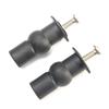 2pcs Black Fixing Nut Expansion Screw Screw Hinge With Thread Rubber Sleeve Stainless Steel Toilet Seat Top Universal Household