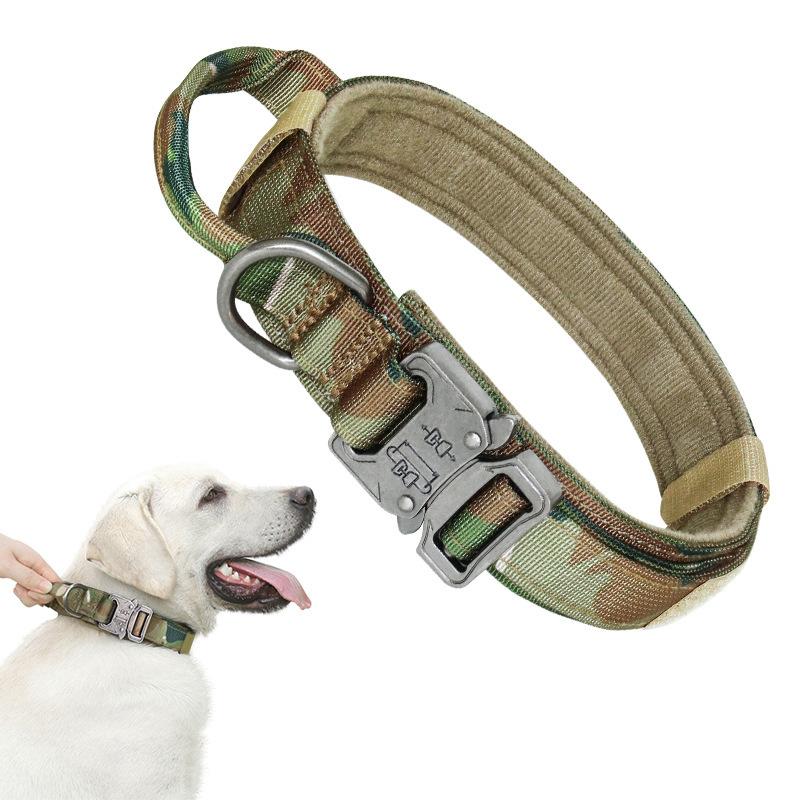 Big Dog Collar Tactical Training Nylon Dog Collar Cobra Buckle Close-fitting Control Dog Neck Ring
