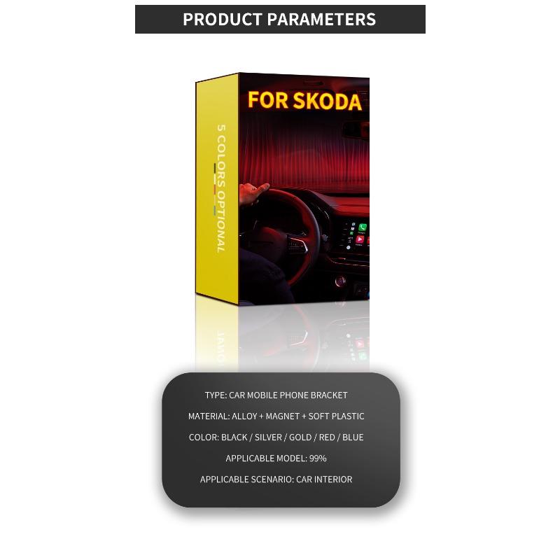 1x Магнитный L-образный автомобильный держатель для телефона с GPS, эмблема для Skoda Octavia Fabia a7 Kamiq Kapoq Kodiaq Rapid SCALA Superb Yeti Derivati