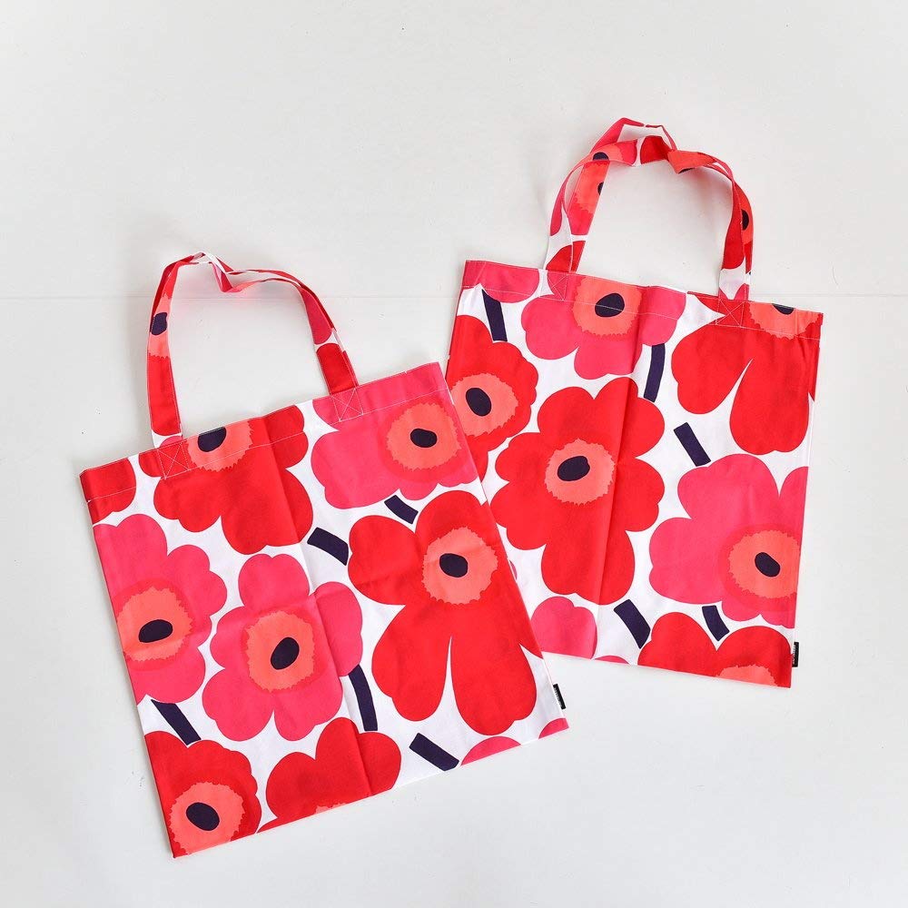 Тканевая сумка Pieni Unikko F Белая x Красная [Marimekko] Женская 52_1_52169467572