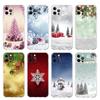 Снежинка Снежный Рождественский прозрачный чехол для Apple iPhone 11 14 13 Pro 12 7 8 Plus SE 2022 XR X XS Max 6 6S силиконовый чехол для телефона