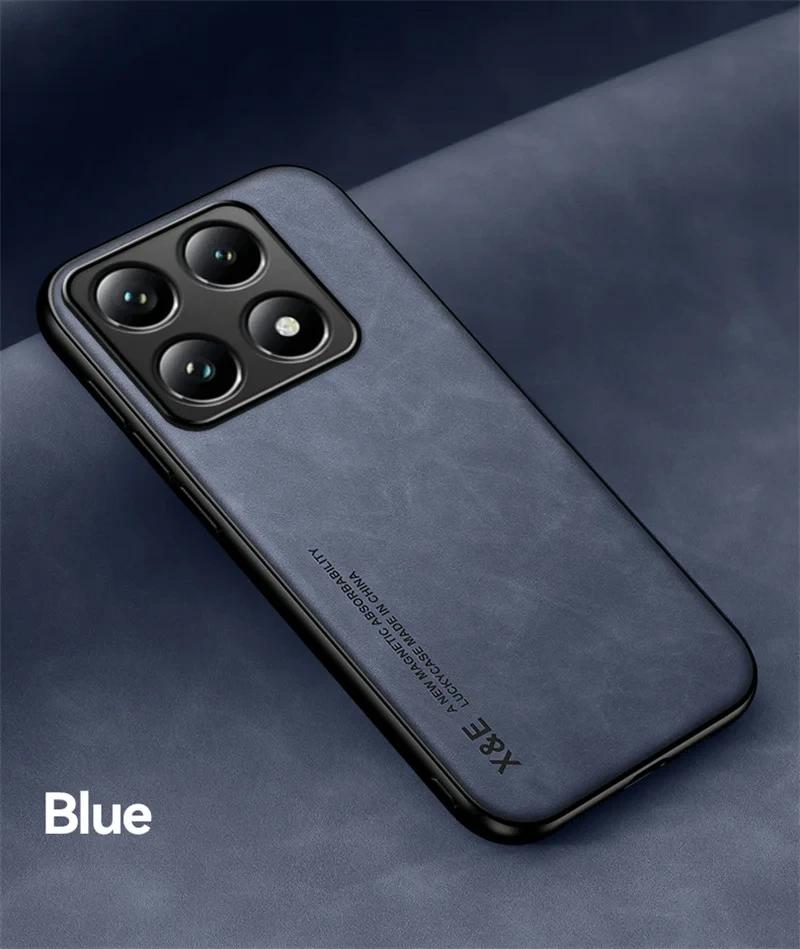 Роскошный ультратонкий кожаный чехол для телефона Xiaomi 15T Pro 15T 15 14 Ultra 14T Pro Мягкий защитный чехол с шелковистым ощущением для автомобильного держателя