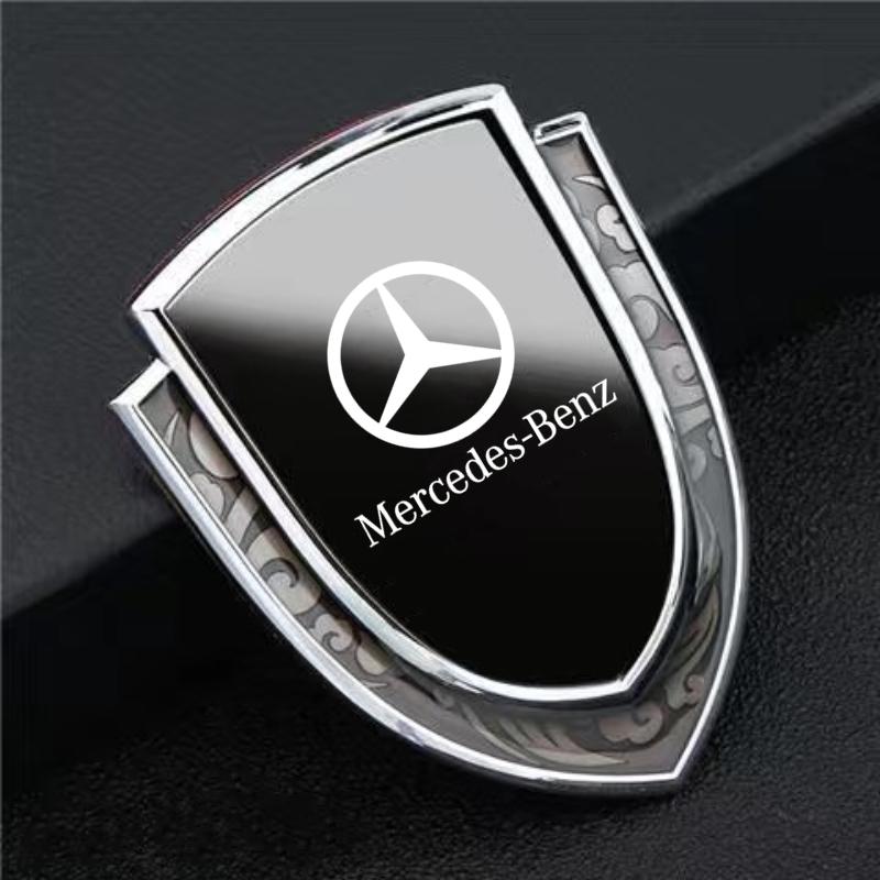 3D Metal Car Side Fender Trunk body Emblem Badge sticker For Mercedes Benz W203 W204 W205 W210 W211 W212 W221 W222 CLS CLA CLK ON2