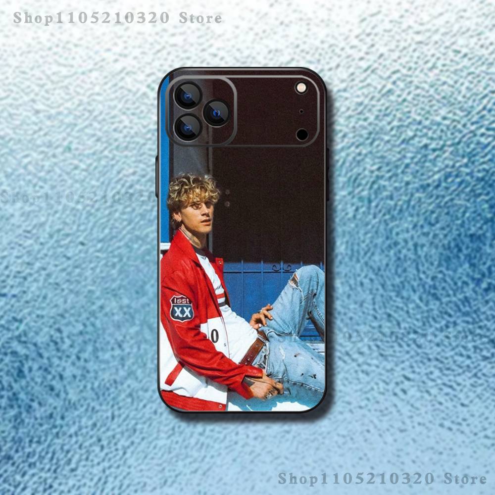 Чехол для телефона M-MGK Machine Gun Kelly для iPhone 17,16,15,14,13,12,11, Pro Max, XSX,, XR, SE, Mini, 8, 7, Мягкий силиконовый черный чехол